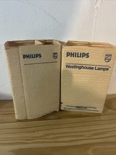 Lot of 4 Philips/Westinghouse 100 Watt orange Vintage light bulbs Brand New