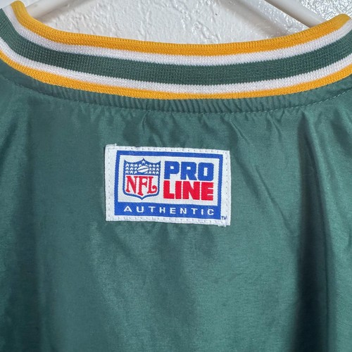 Reebok NFL Pro Line Packers Pullover Windbreaker Jacket Green Gold SIZE XL - Picture 3 of 10