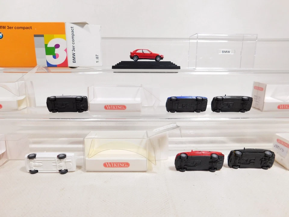 7X BMW 3ER 194 CABRIO 198 COMPACT 199 TOURING Mint Box H0 1:87 - Immagine 3 di 4