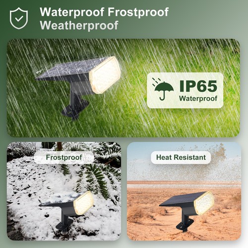 Solar Light Outdoor Waterproof: IP65 Led Spot Light Decorations for Garden Patio - Picture 5 of 22