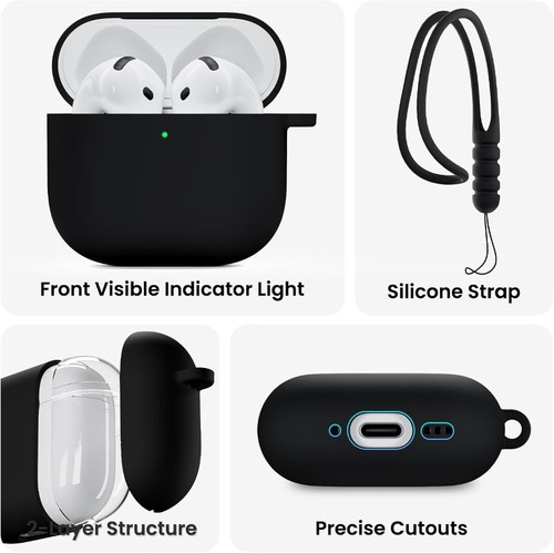 Funda Para Apple AirPods Pro 2 4th/3rd Gen Seda Liquid Silicona Funda Protectora - Bild 12 von 42