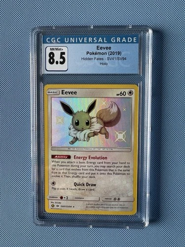 Eevee SV41/SV94 Shiny Holo – Hidden Fates Shiny Vault CGC 8.5
