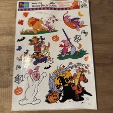 Vintage Winnie The Pooh Halloween Window Clings