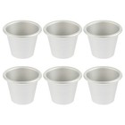6Pcs Baking Pudding Mold Round Bread Mold Round Cupcake Baking for Bakery