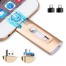 4 in 1 Flash Drive High Speed USB 3.0 Memory Photo Stick for iPhone Android iPad