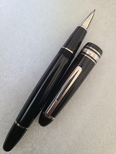 Vintage Montblanc Meisterstuck Legrand 162 Black Platinum Trim Rollerbal Pan. - Picture 14 of 15