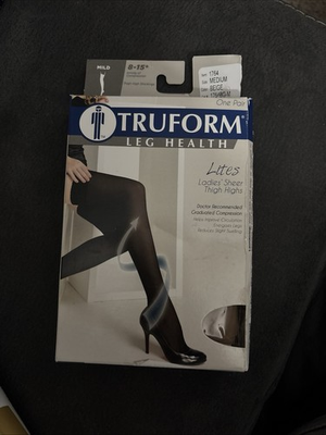 #ad #ad TRUFORM Lites Sheer Thigh High 8 15mmHg Compression Beige Medium $13.49