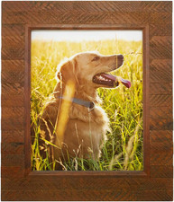 11X14 Picture Frame Rustic Brown, Handmade Wood Plank Design, Photo Frames Wall