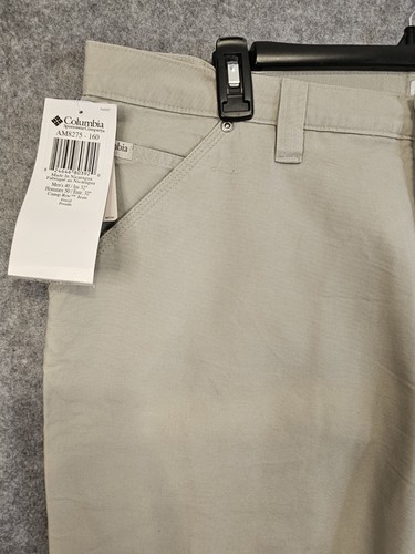 Pantalones cargo COLUMBIA Camp Roc Carpenter para hombre 40x32 Gorpcore senderismo fósil NUEVO - Imagen 4 de 17