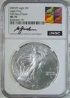 2025 (P) American Silver Eagle Privy First Day Issue Michael Gaudioso NGC MS70