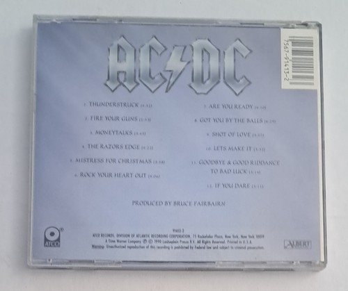 AC/DC "The Razors Edge" 1990 Audio CD In Mint Condition! - Picture 4 of 4
