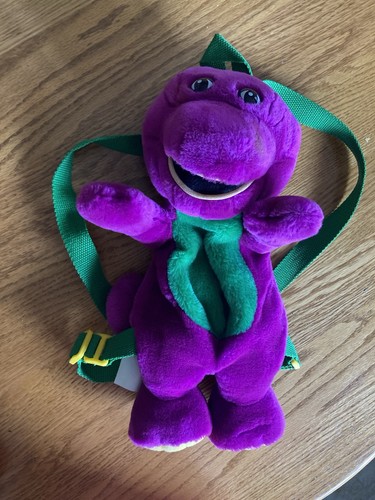 Zaino peluche vintage Barney & Friends dinosauro viola