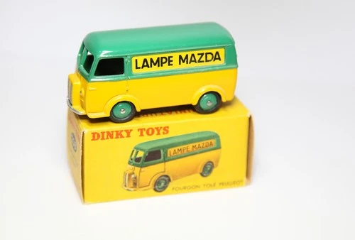 French Dinky 25B Fourgon Peugeot Lampe Mazda In Original Box - Near Mint