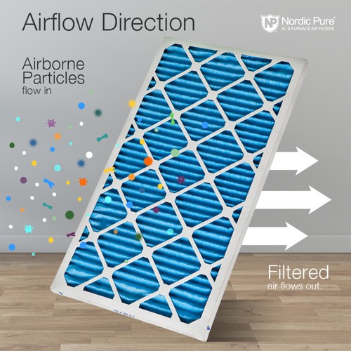 16x25x1 (15_1/2x24_1/2) Pleated Air Filters MERV 7 Plus Carbon 12 Pack - Bild 4 von 7