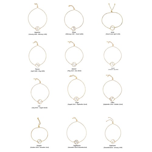 Genuine Zodiac Bracelet  925 Silver | Star Sign Bracelet Constellation Astrology - 第 8/100 張圖片