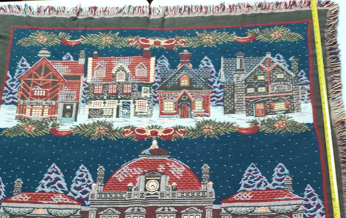 Vintage Dickens Village Series Throw 3rd. in Series Goodwin Weavers Dept.56 - Picture 8 of 15