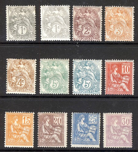 FRANKREICH 1900-24 The Full Blanc & Mouchon Set + Shades SG 288 to SG 299 MINT - Bild 1 von 2