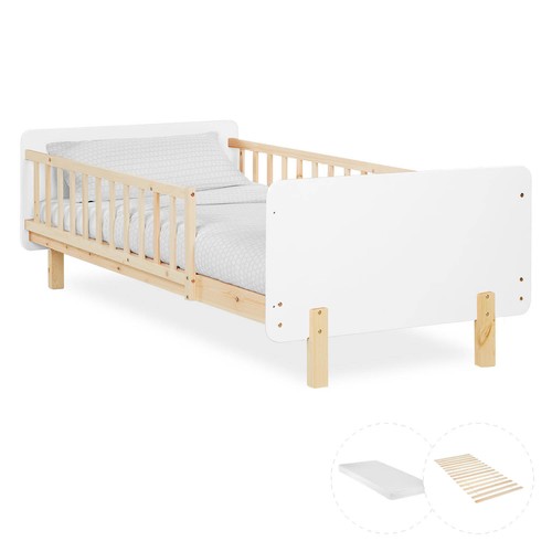 Kinderbett 90x200 Matratze Mädchen Junge Rausfallschutz Gitterbett Homestyle4u - Bild 13 von 48
