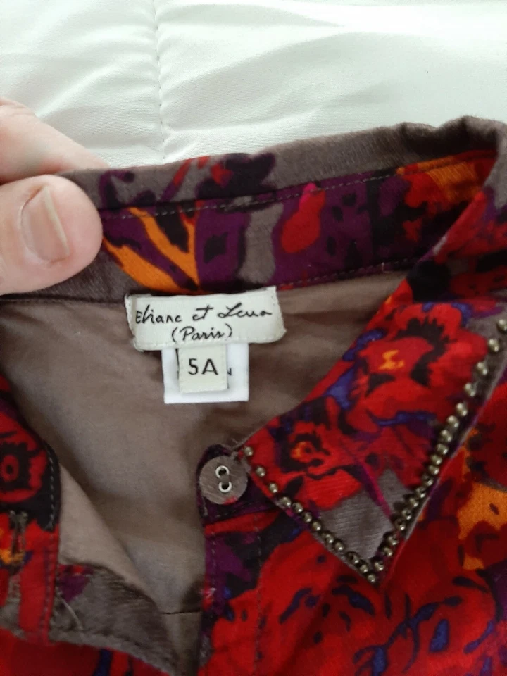 eliane et lena Paris Dress Lined/Corset Girls size 5 - Image 3 of 4