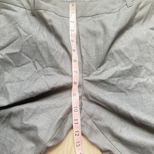 ZARA Pantalones Mujer Talla XL Negro Gris Frente Plano Pantalones Oficina Trabajo Vestido - Imagen 10 de 10