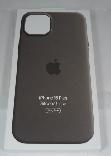 Véritable / Officiel Apple IPHONE 15 Plus Silicone Étui/Housse - Clay (Gris)