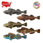 Pewter Lingcod Buffalo Cod Fishing Lapel Pin or Refrigerator Magnet, S065