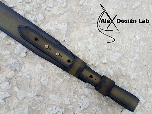 Rifle Leather Strap Hunting Tactical Shotgun Rifle Sling Gun Leather Genuine - Picture 17 of 44