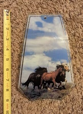 OK Lighting Wild Horses Stallion Lamp Glass Light Panel Replacement Pane Vintage