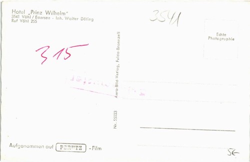 CPA AK Hotel Prinz Wilhelm, Vohl Edersee GERMANY (1018789) - Bild 2 von 2