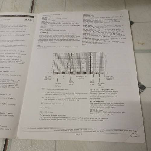 PANDA BABY 4PLY 2 DESIGNS KNITTING PATTERN LEAFLET NO.708 - Picture 3 of 6