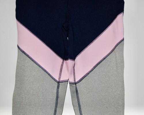 Leggings sportivi Polo Ralph Lauren bambina blu multicolore colorblock nuovi con etichette tg 7 - Foto 4 di 9