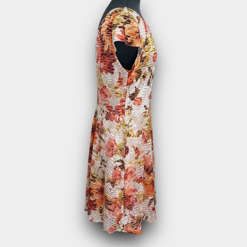 RONNI NICOLE ladies floral multi-colour size 12 midi lined zippered dress - Picture 2 of 13