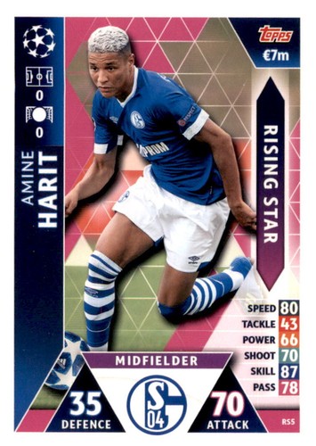 2018-19 Topps Match Attax UEFA Champions League #RS5 Amine Harit Rising Stars - Picture 1 of 2