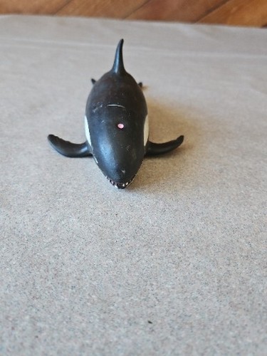 (4) Vtg AAA Whale Sea Toy Rubber Figure Killer Sperm Whale Dolphin Tiger Shark - Picture 13 of 21