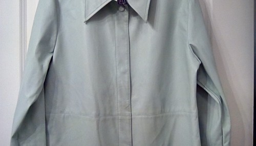 Dolce Cabo vegan leather button-down shirt shacket M mint green - Picture 3 of 18
