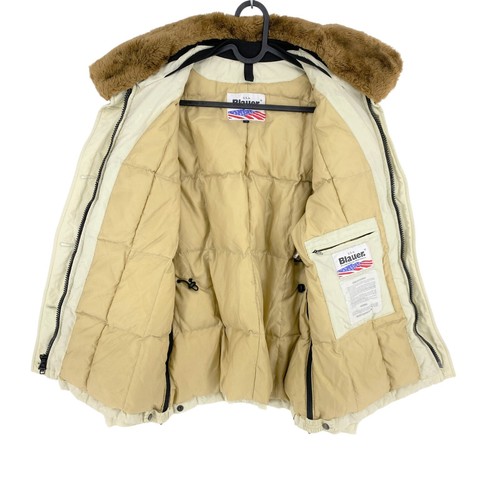 BLAUER Beige Down Jacket Coat Size L - Picture 4 of 12