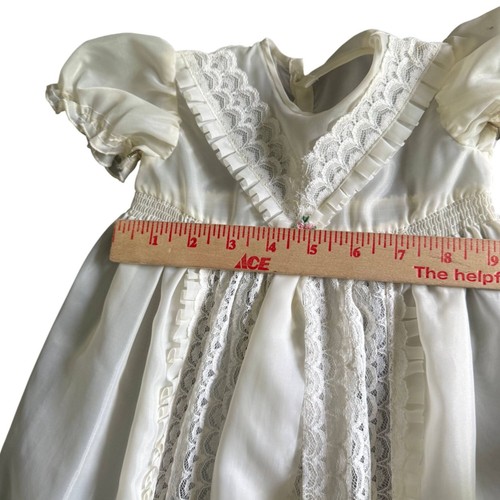 Antique Christening Baptism Gown Early Kids Unisex White Vintage Retro - Picture 6 of 7