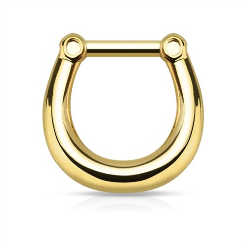 Прокалывающее перегородку кольцо-кликер Nasenring Klapp для прокалывания Nase Hufeisen
