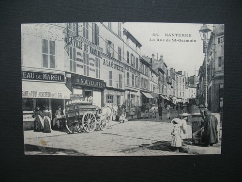 Nanterre La rue de St Germain Animée Commerce Attelage    à voir - Picture 1 of 2