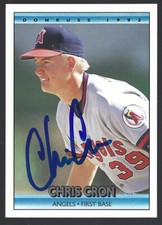 1992 Donruss Baseball #698 Chris Cron IP autograph signed card