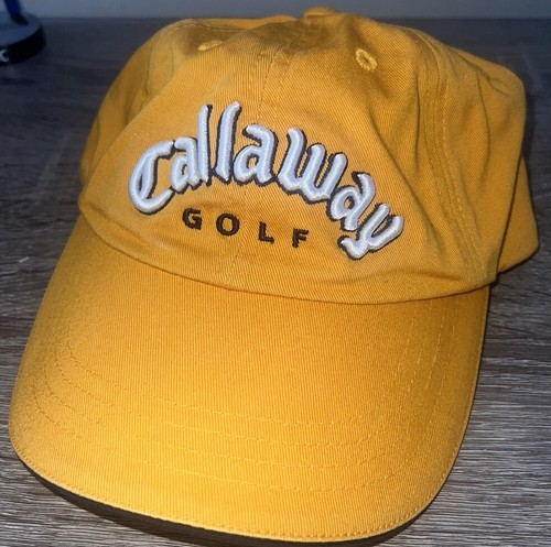 Callaway Golf Hat Unisex Orange & White V logo Embroidered Adjustable Dad Cap