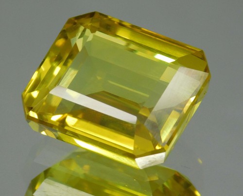 Natürlicher 29,70 ct + srilankischer gelber Saphir Smaragdschliff loser Edelstein - Bild 7 von 9