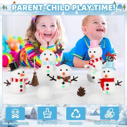 DIY Schneemann Kit Spielzeug für Kinder, Weihnachten Handwerk Weihnachtsgeschenk Spielzeug für 12er Pack - Bild 3 von 7