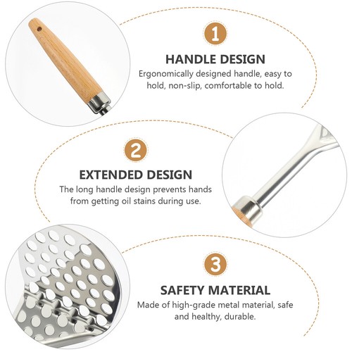 1PC Manual Fruit Masher Stainless Steel Potato Masher Potato Pressing Tool - Picture 5 of 12