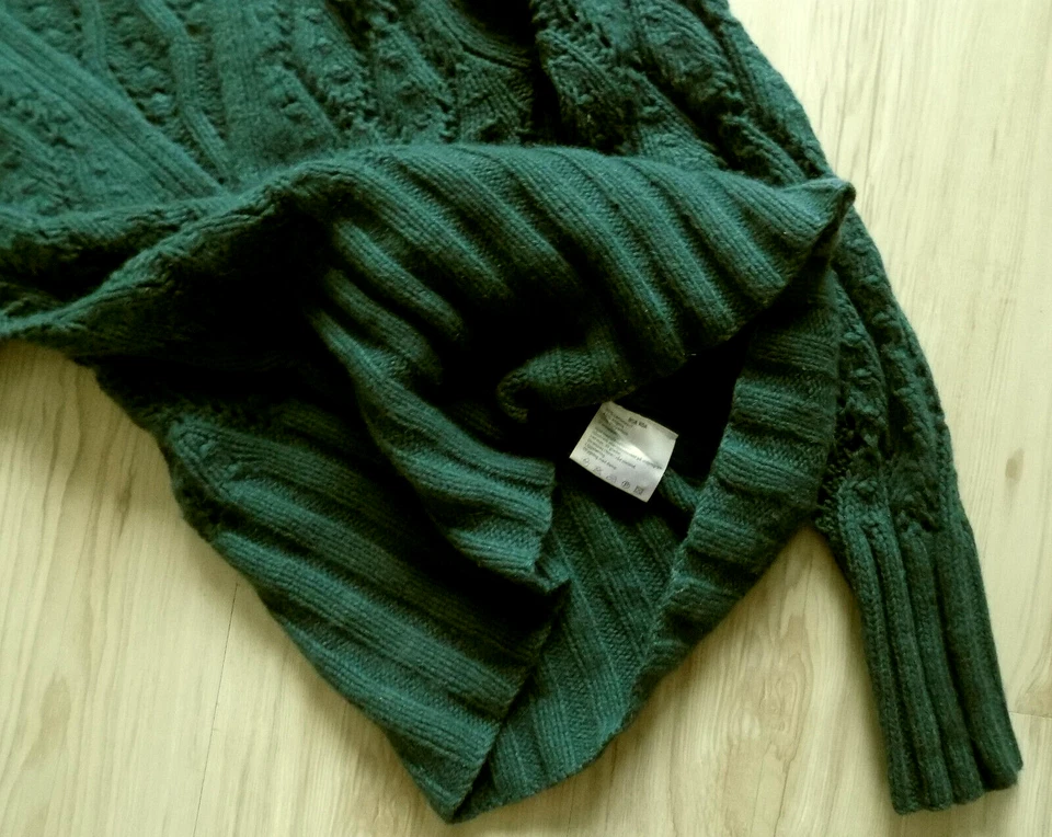 NOA NOA Cardigan Womens Large Wool Green Knit Long Sleeve Button Up Size L - Imagem 4 de 4