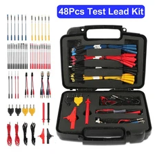 48PCS Multimeter Test Leads Kit Electrical Circuit Testers Leads Diagnostic Tool