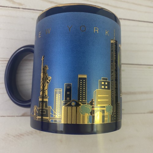 Tazza da tè caffè New York City Twin Towers accenti oro New York - Foto 7 di 8