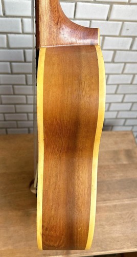 Loopy Solid Acacia Koa wood Concert Ukulele, cute cat inlay UKC188 - Picture 7 of 13
