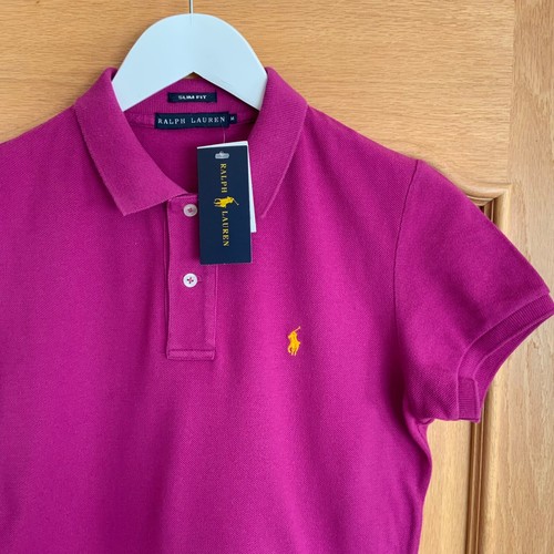 Neu mit Etikett Ralph Lauren Damen Kurzarm Poloshirt Rosa Größe M - Bild 4 von 9