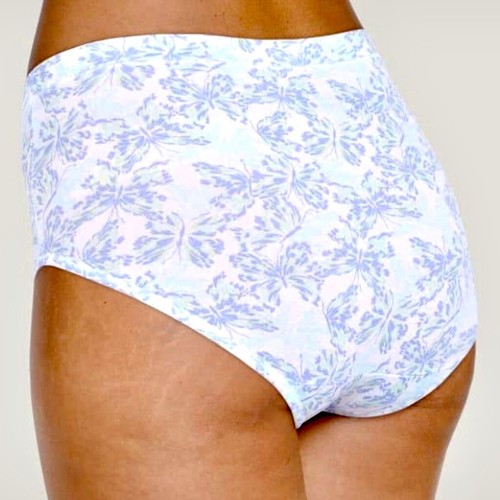 NWT Jockey Pack of 3 Sz 9 /2X (XXL) Pink Purple Butterfly Cotton Stretch Briefs - Imagen 4 de 10